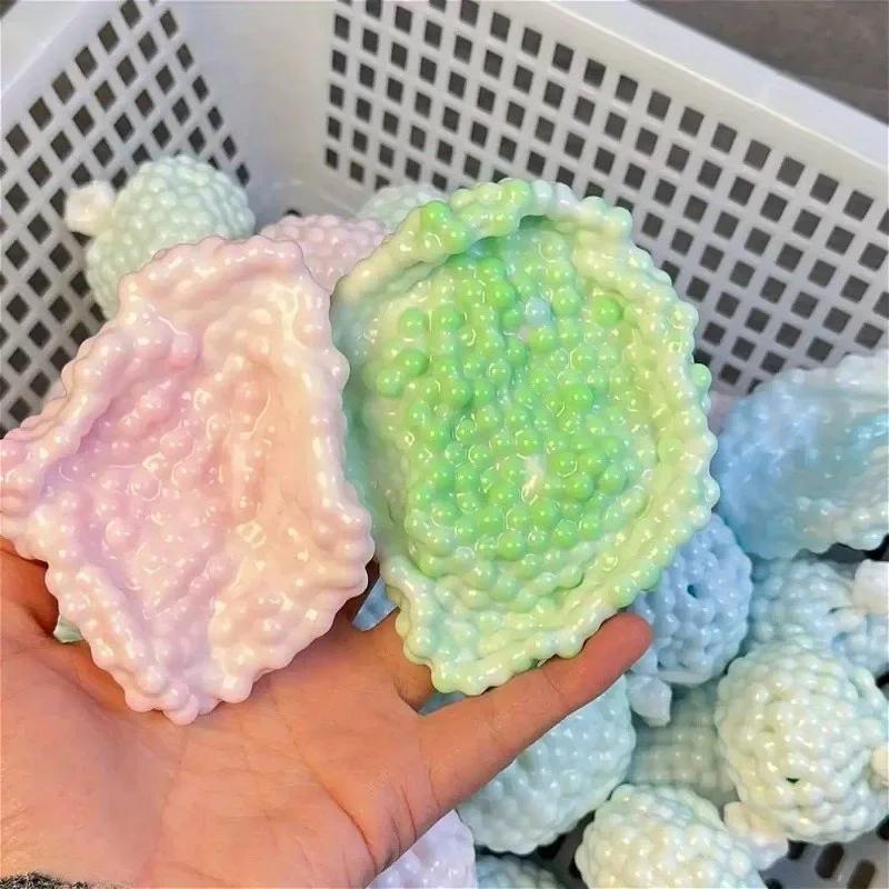 6.5Cm Handmade Ice Skin Slow Rising Squishy Ball Stretchable Noise Making Hand Squeezer Stress Relief Vent Fidget Cute Sensory Pinch Toy For All Ages
