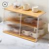 Homlly Dustproof Kitchen Storage Tabletop Cupboard Rack with Acrylic Door