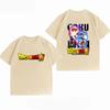 Dragon Ball Super Goku Jiren Battle Print Tshirt Casual Short Sleeve Cotton Anime Streetwear Unisexs Tshirt