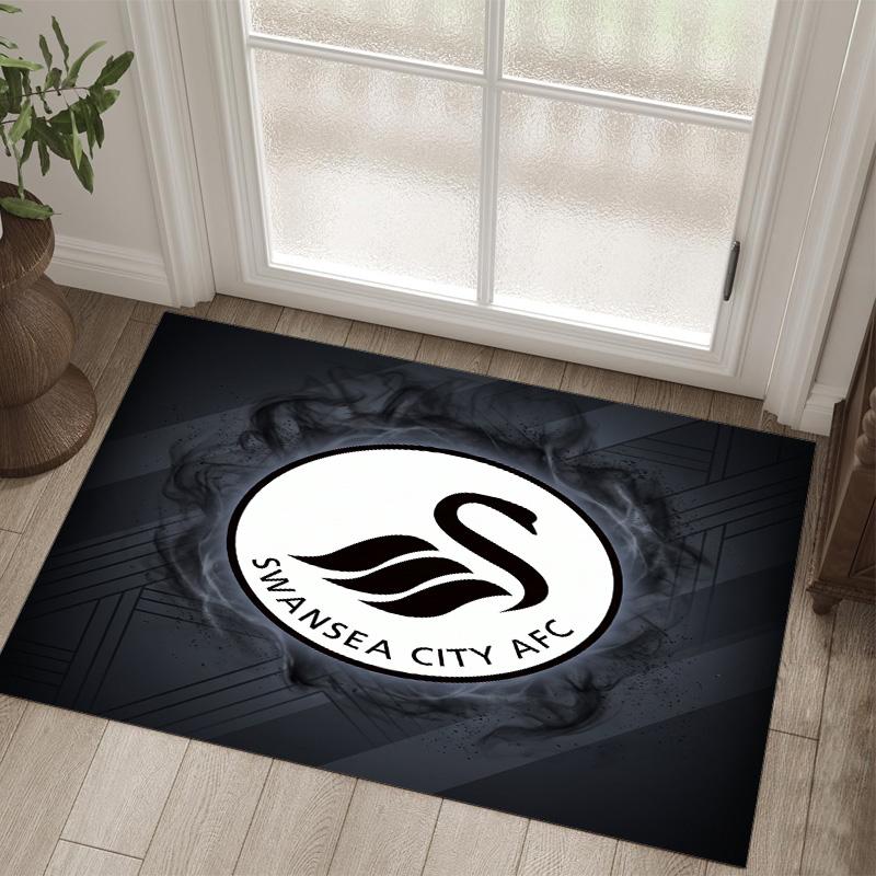 Swansea City Design Crystal Velvet Carpet Cozy Non?Slip Printed Rug For Bedroom Living Room Entrance