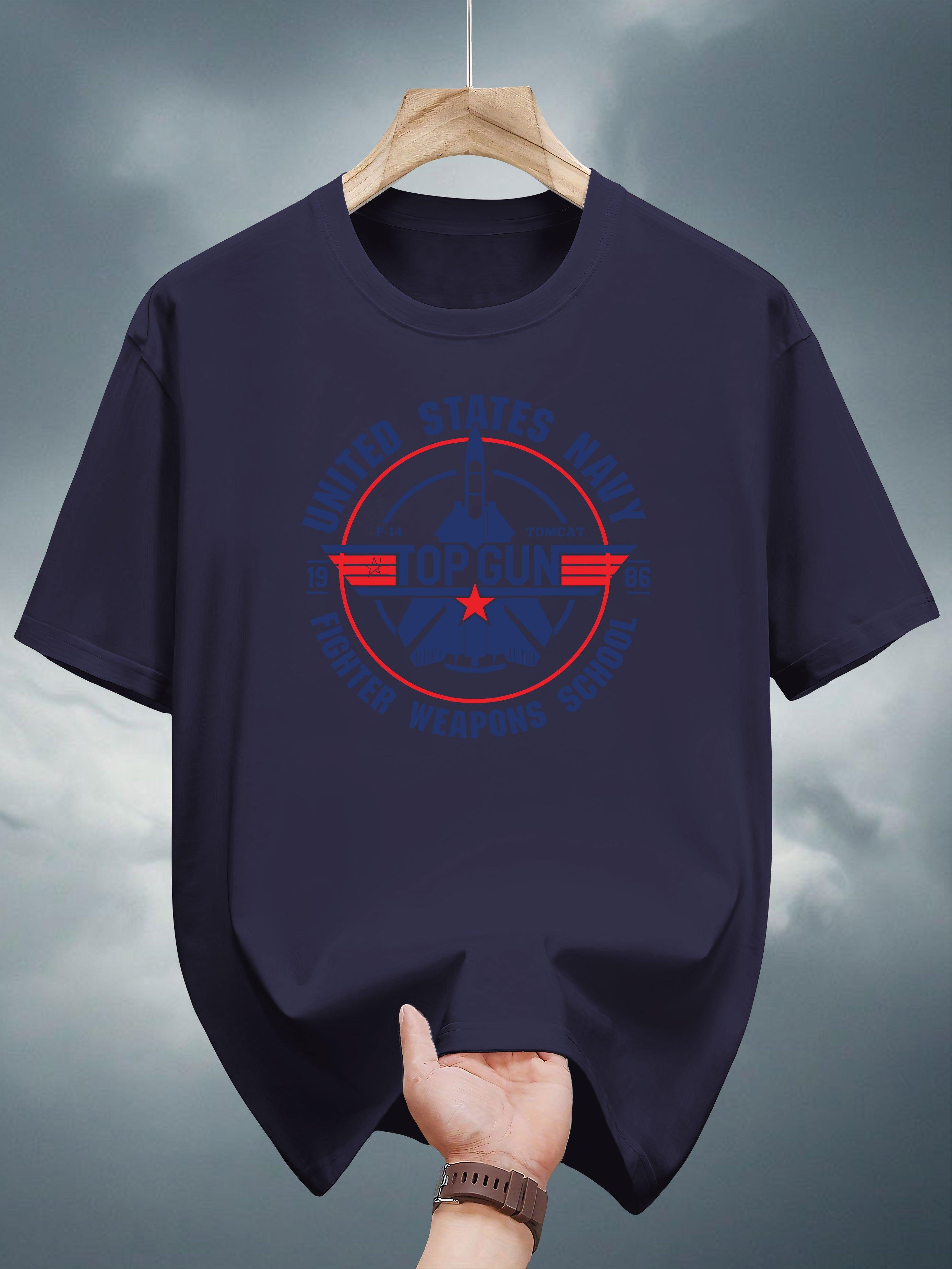 

Patriotic Military Graphic T-shirt - United States Navy & Air Force Insignia Print XXXL