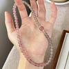 Natural Strawberry Quartz Crystal Bracelet for Women6mm Double-ring Fashion Crystal Bracelet As a Birthday Gift for a Girl's Best Friend