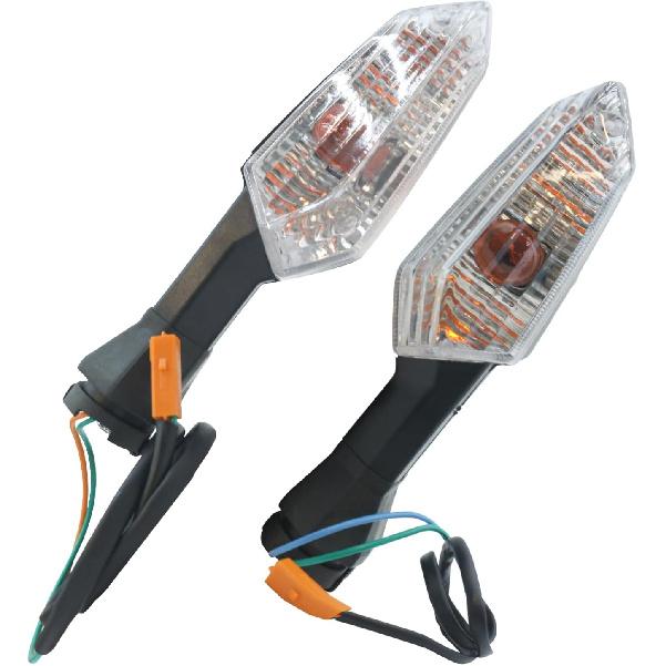 Motorcycle Turn Signals - Amber Light,12V, Halogen Indicator Light Waterproof Smoke Lens Fits KAWASAKI NINJA 300 400 650 1000 ZX6R ZX10R ZX10RR