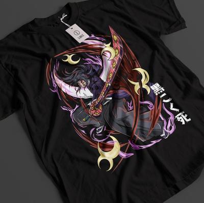 Maglietta Demon Slayer Kokushibo Luna Superiore 1 Maglietta Tanjiro KNY Anime Maglietta Muzan