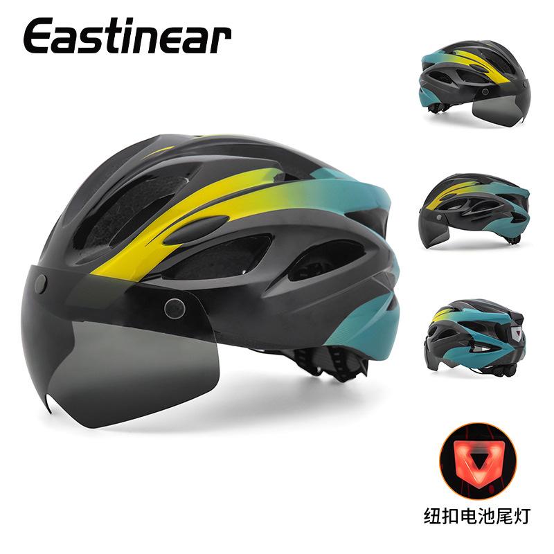 New Magnetic Goggles Bike Helmet Breathable Adult Sports Highway Mountain Bike Helmet