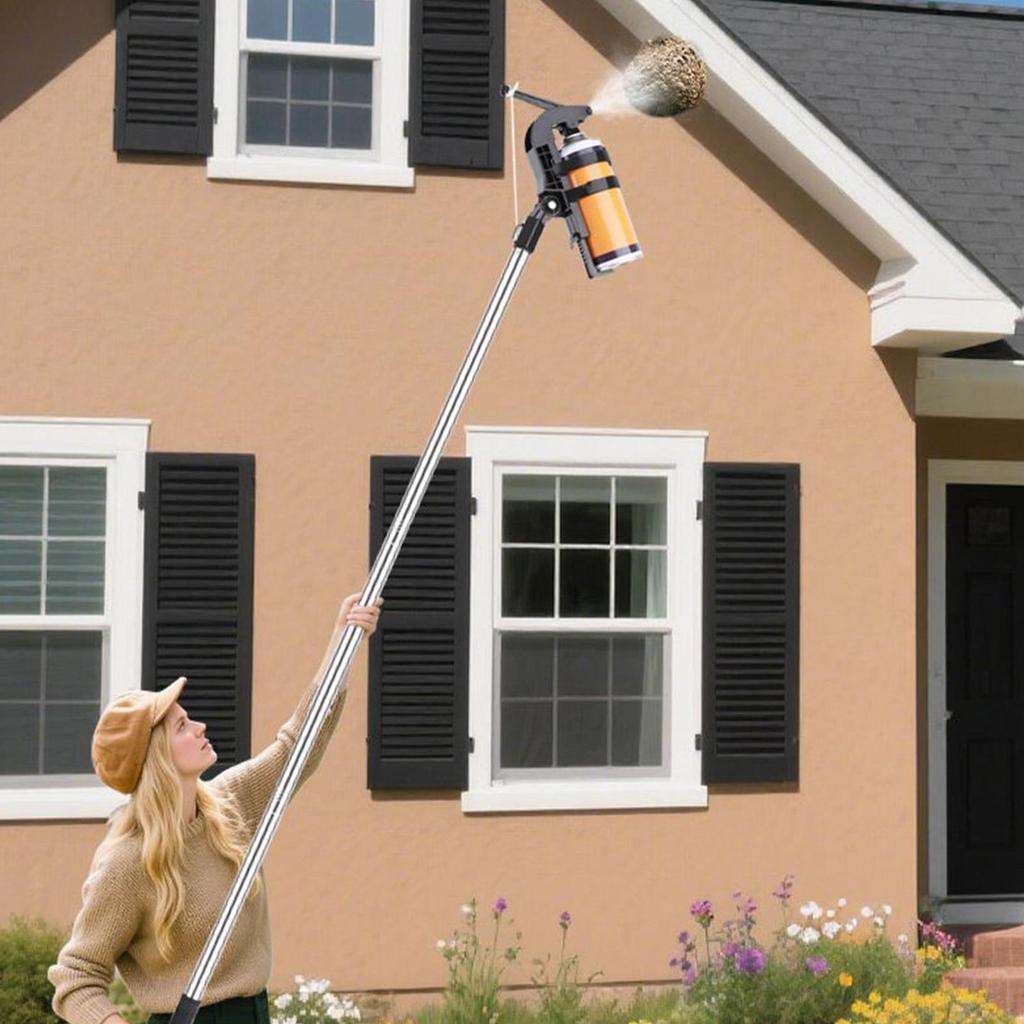 Paint Extension Pole Adjustable Spray Pole Adapter Powder Duster Attachment with Telescopic Wand for Ceiling Coating Indoor