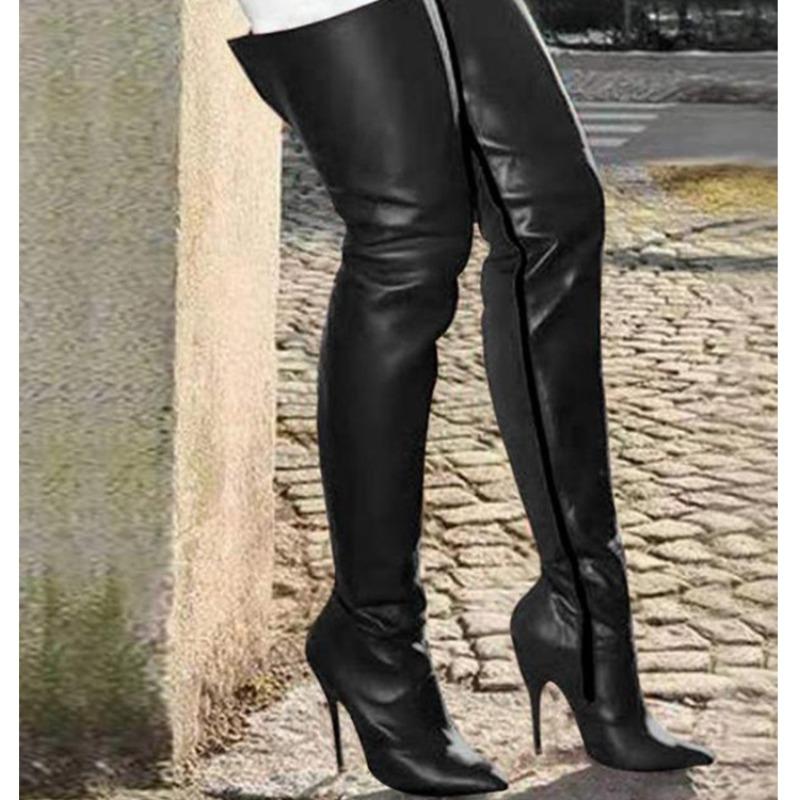 

Мода Новые Сапоги Выше Колена Женские Остроносые На Высоком Каблуке Модные Женские Эластичные Сапоги Большого Размера 43 Женские Длинные Сапоги Zapatos De Mujer 34