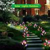 Outdoor Solar Powered Lights Lily Flower Garden Stake Lights White / Multi-color Changing LED