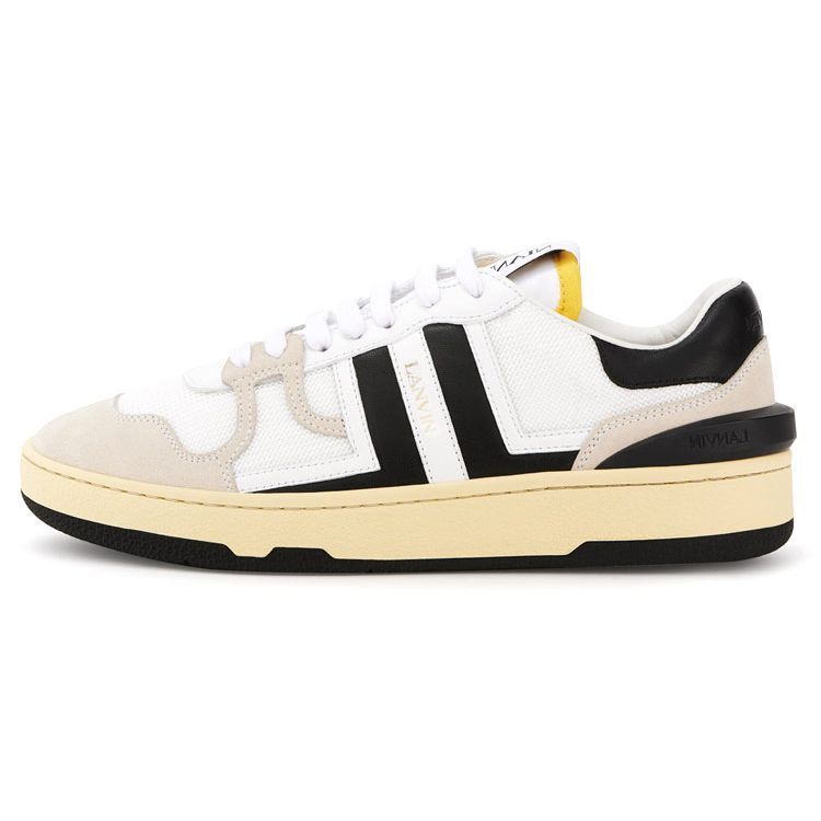 

Lanvin Clay Low Белые Черные Мужские Кроссовки FM-SKDK00-NAS1-P210010