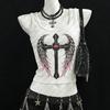2000s y2k Harajuku New Model Ribbed Tank Streetwear Trendy personality Clothes Year round clothing Unisex Comfortable Short soft