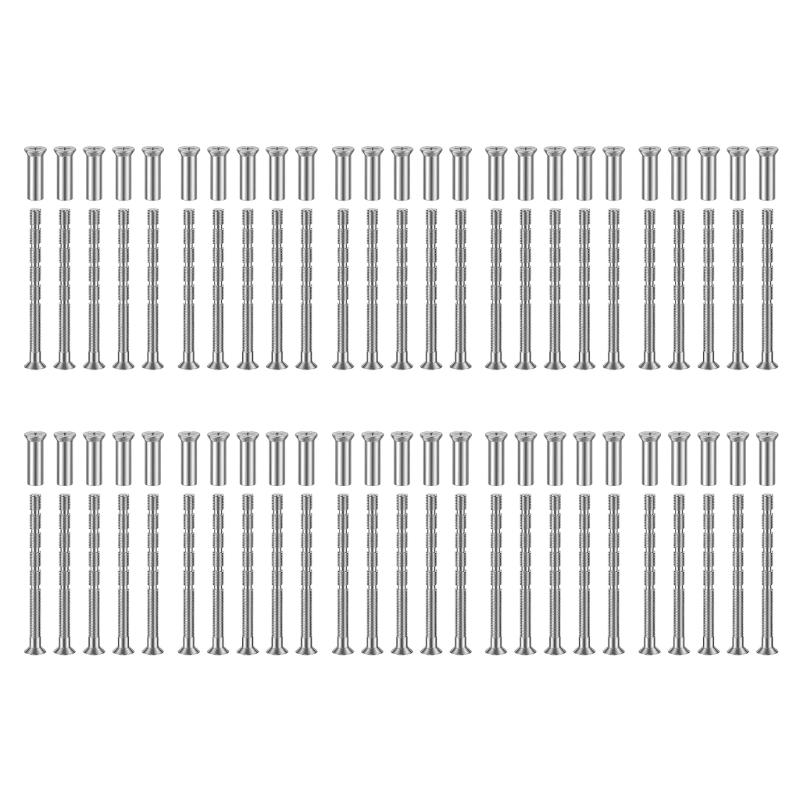 

50 Pack 4mm Door Handle Screws set Door Handle Bolt Through Fixings for Door Handle Roses Knobs Door Lock & Escutcheons 1