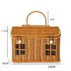 Woven Rattan Storage Basket Handheld Gift Box Wedding Bridesmaid Favors Christmas Decor Entryway Organizer Jewelry Cosmetic