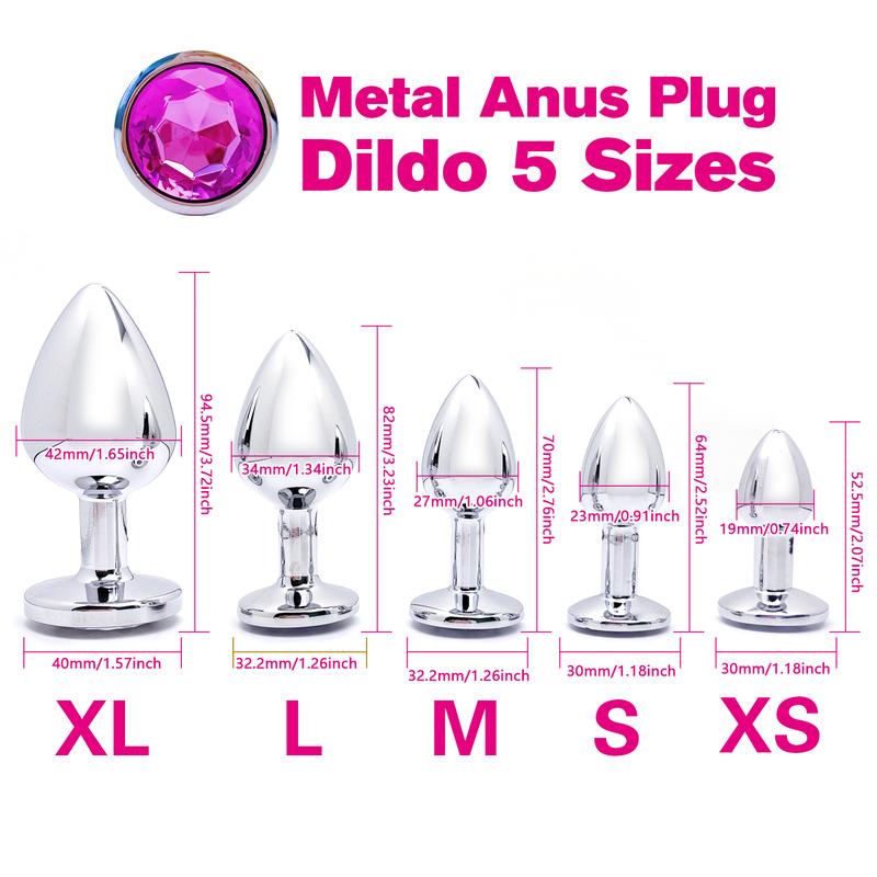 Metal Anal Plug for Women Men Couples Butt Plug Butt Toy Dildo Adult Game Masturbator Anal Diamond Sex Toy for Adult Products
