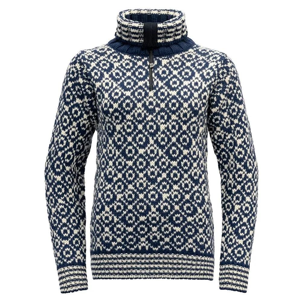 DEVOLD OF NORWAY Sweater Svalbard Wool Zip Neck
