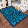 Day of the Dead Blue Carpet suitable as a non-slip mat for the living room or bedroom sofa