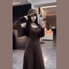 French dress set spring new temperament thin dress cardigan two-piece set women