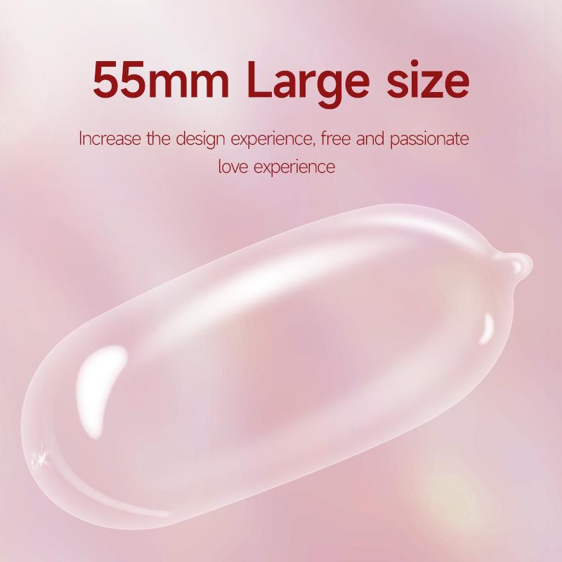 GJG 55mm Large Condoms: European & American Style, 3-Pack
