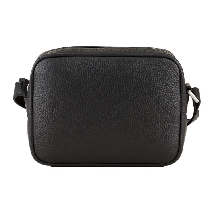 Emporio Armani Classic Logo Zip Floral Leather Camera Bag Men Shoulder Bag Black Y4M364-Y068E-80001
