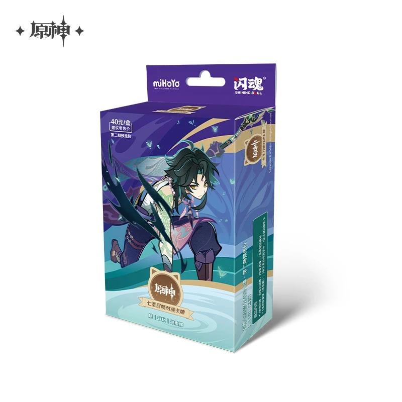 Original Genshin Impact Karte Genius Invokation TCG Kampfkarte Hu Tao Raiden Shogun Anime Charakter Sammelkarte Kinderspielzeug Geschenk