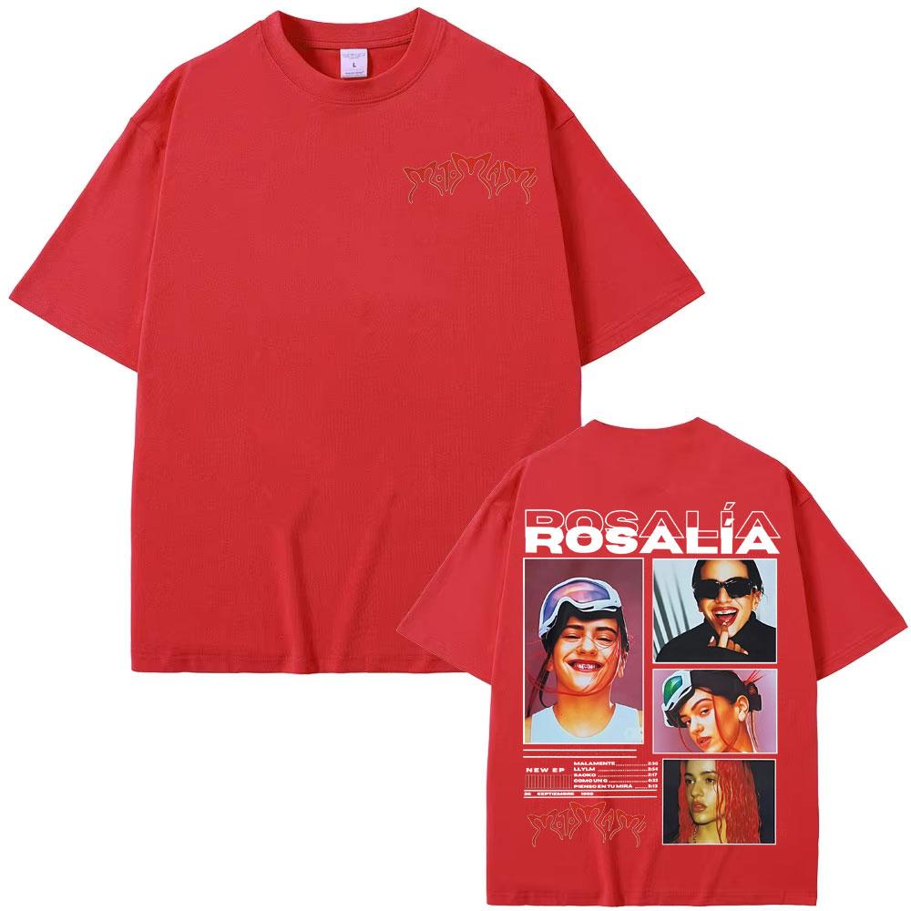 Singer Rosalia Motomami Album 2025 Cover Tee Shirt Unisex Women Clothing Hip Hop Style Street Tshirt High Quality Oversized Tshirt