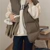 Women's Short Down Vest - 2025 Korean Style, Loose Fit, Sleeveless Jacket for Autumn & Winter