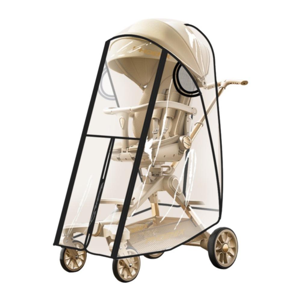 

Transparent Baby Pram Rain Cover Waterproof Pushchair Raincoat Baby Protection чёрный