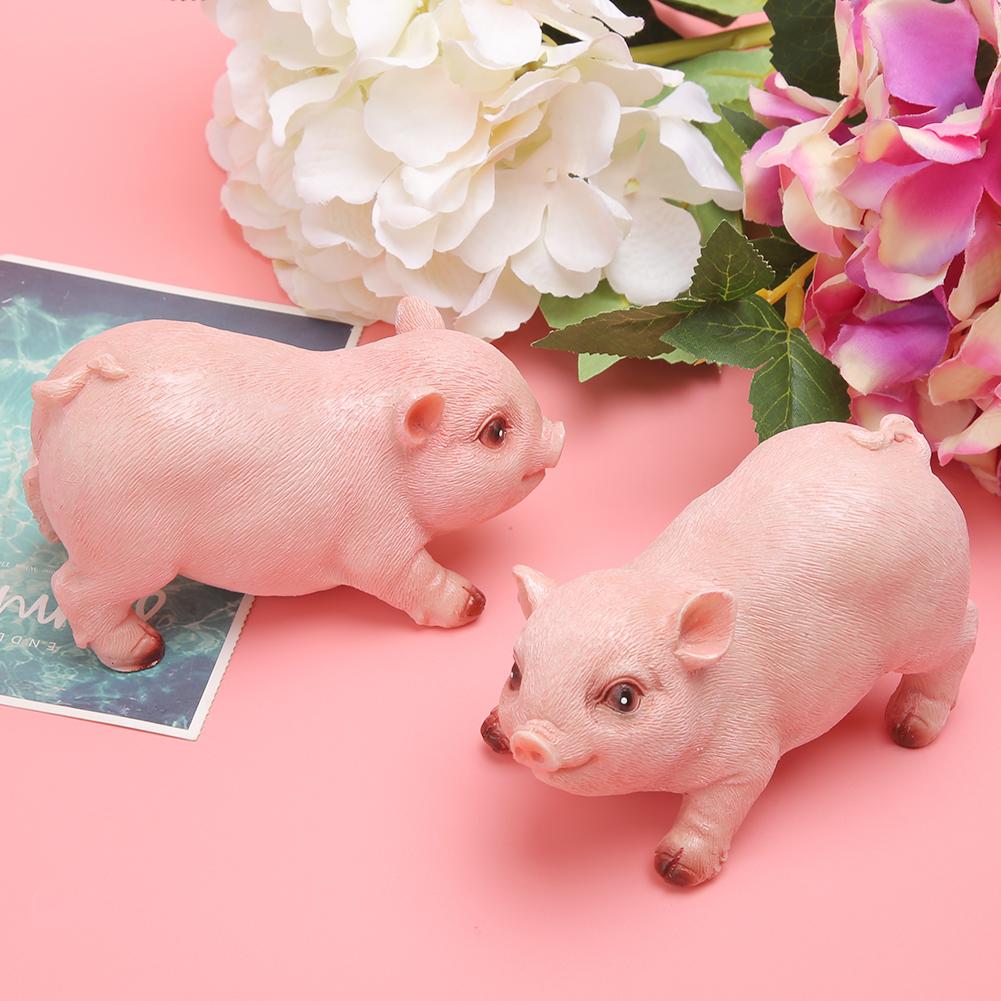 2pcs Landscape Lawn Garden Courtyard Resin High Simulation Piglet Decoration Animal Pig Ornament