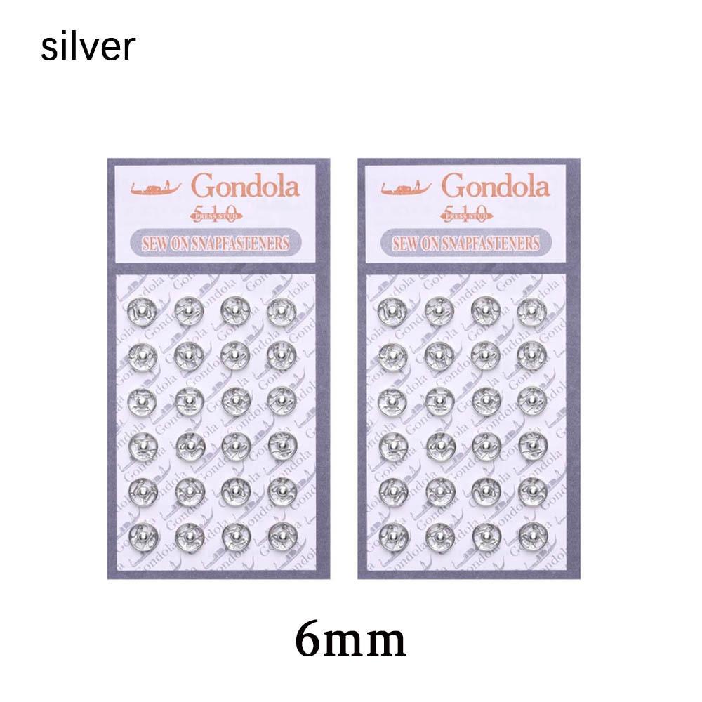 

Handmade Metal Apparel Sewing Sewing Accessories Metal Buckle Invisible Button Sewing Buttons 6mm серебряный