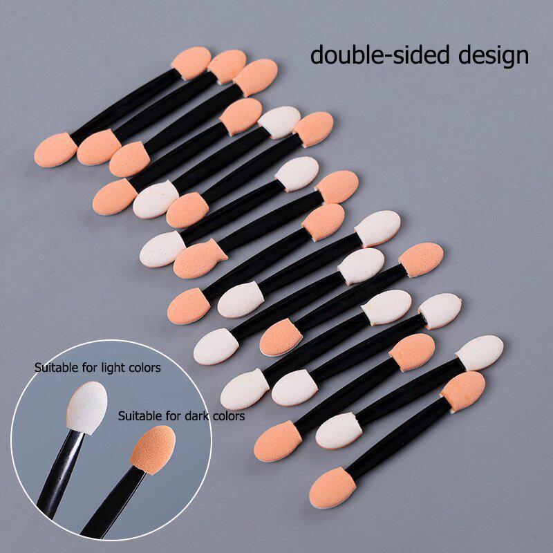 50pcs a Bag Disposable Eyeshadow Brush Dual Sided Latex Sponge Eye Shadow Applicator for Women Makeup Tools Eyeshadow Stick