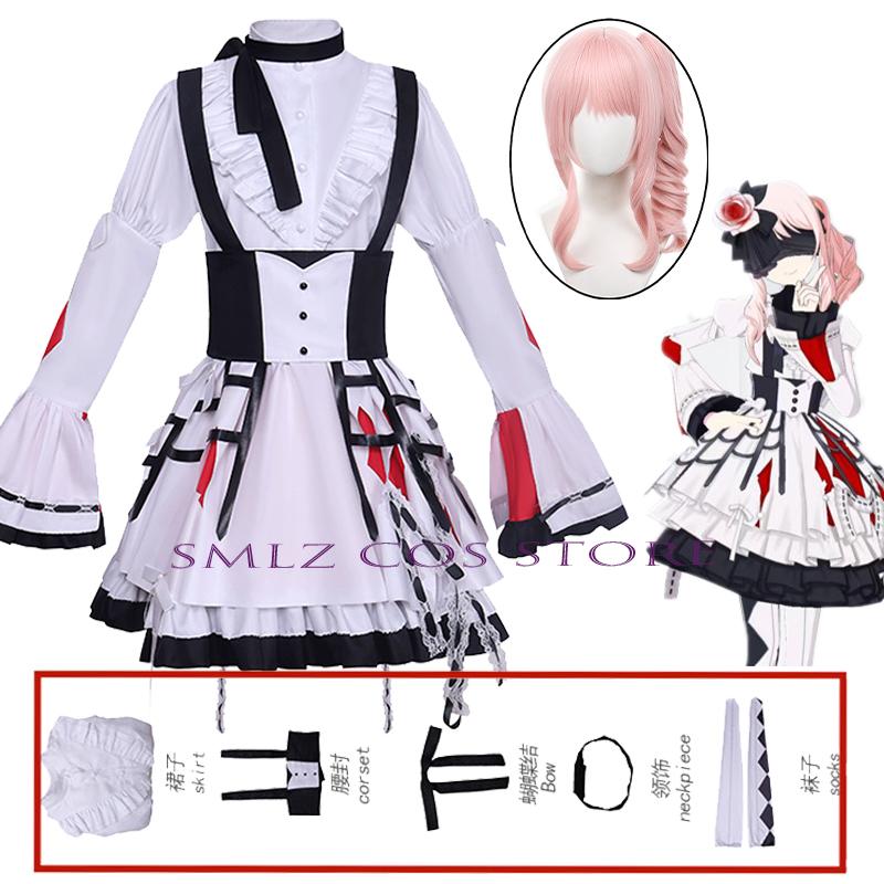 MZK Akiyama Mizuki Cosplay Anime Project Sekai Kostuum Mizuki Jurk Rolfeest Kerstmis Halloween Carnaval Meisjespak voor Vrouw L