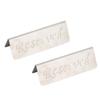 2Pcs Metal Stainless Steel Reserved Sign Double Sided Reserved Table Signs for Restaurants Bar Cafe