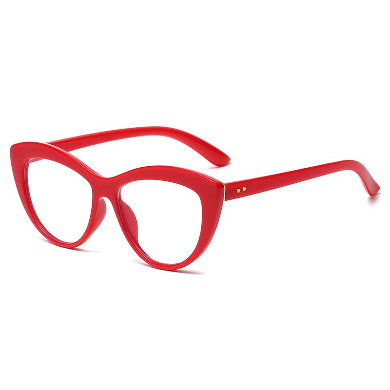 

Anti Blue Rays Cat Eye Prescription Glasses With Cylinder Retro Red Frame 1.56 Aspheric Minus Spectacle Women 0 -0.5 -0.75 To -6 Myopia -1.5
