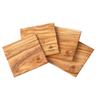 Arte Legno Altereno Wooden Coasters, Stylish Tabletop Trays, Set of 4 (Square)