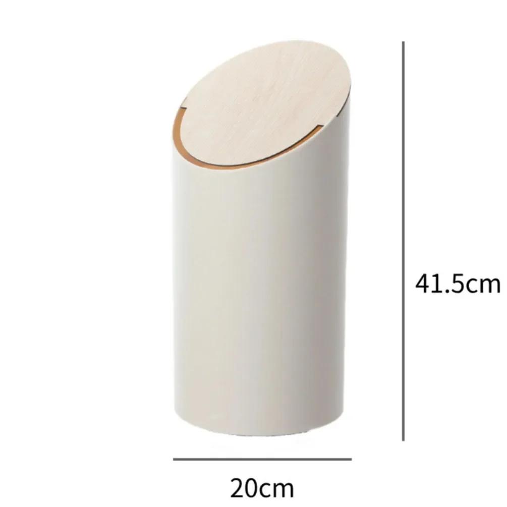 Wooden Lid Trash Can 9L Toilet Garbage Container Household Recycle Dustbin Nordic Home Decorative Bathroom Office Wastebasket