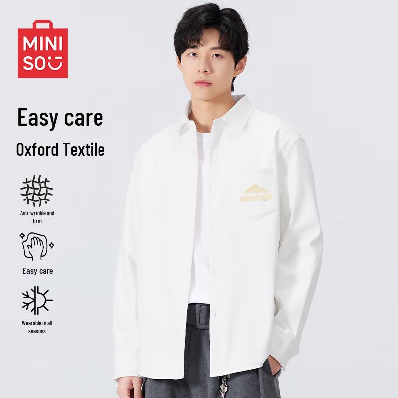 

MINISO Men s Japanese Style Long-Sleeve Casual Shirt