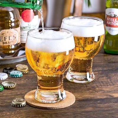 455ml Beer Cup Household Belly Draft Glasses Drinks Cups Craft Brewing Creative Cups Large Capacity Transparent Glass Drinkware