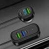 5-Ports 100W USB Type-C Front And Rear Extension Car Charger With 1.5M Extension Cable Fast Charging Power Adapter For Phone