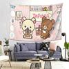 1pc Kawaii Bear Wall Hanging Polyester 2D Flat Print for Bedroom  Cafe Japanese Character Art Great Festival Gift for Kawai