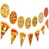 2pcs Pizza Party Banners Pizza Birthday Party Decorations Pizza Theme Cutout Bannes for Pizza Birthday Party Baby Shower Supplies