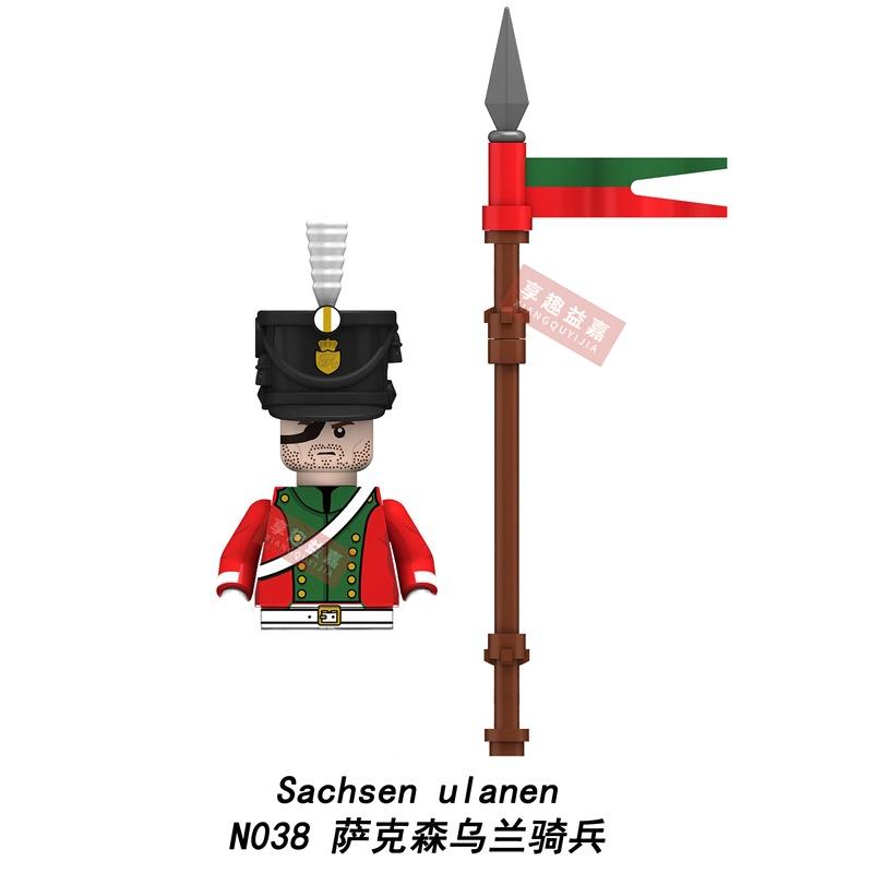 Military affairs Napoleon French Cuirassier Dragoon Building Blocks Model Bricks mini Action toy Figures Toy gift for children