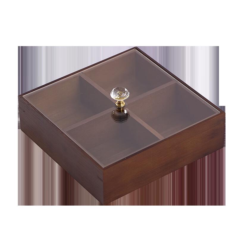 Acacia Wood New Chinese Style Double Layer Snack Box