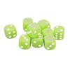 30PCS Dice Set 16MM Plastic 6 Sided Round Corners Dice Cubes for Table Games Board Games Light Green