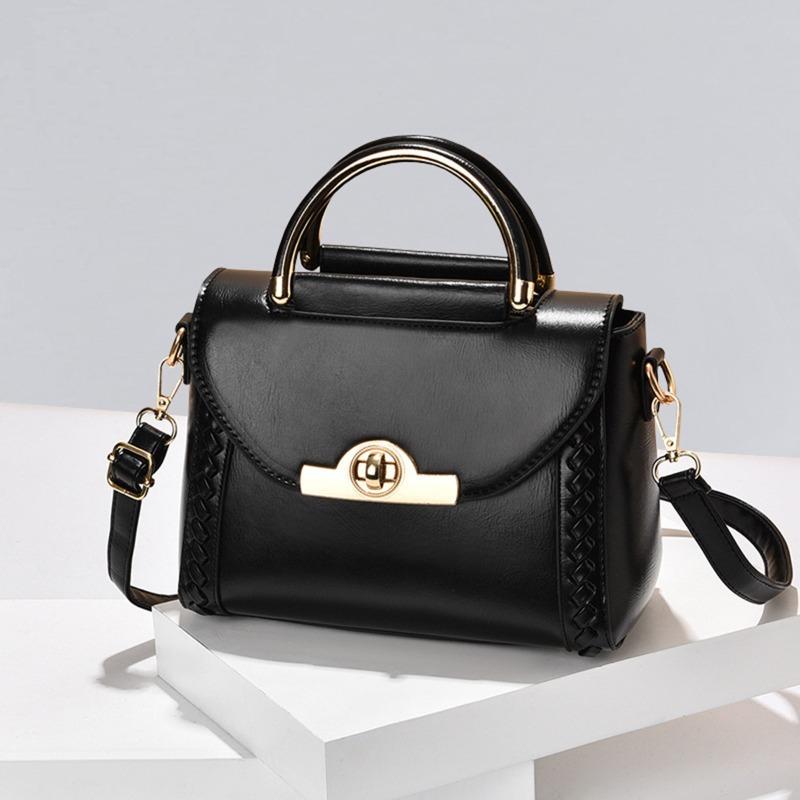 [Send Women's Bags On Behalf of Others] Woven Handbags, New Fashionable Lock Small Square Bags, Single Shoulder Messenger Bags On Behalf of Others