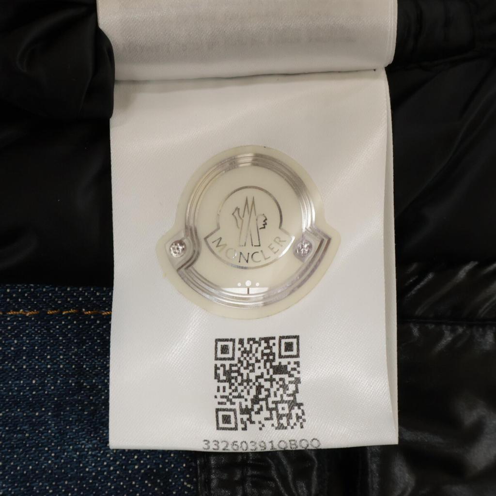 MONCLER [GENIUS] x Fragment SHADY Denim Down Jacket Jacket 3 Indigo Blue BlackUsed