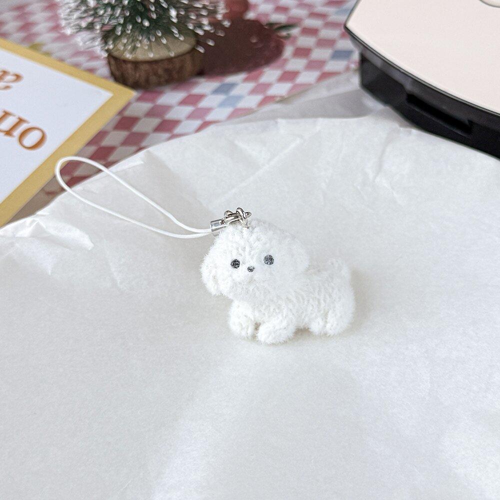 Cute Flocking Animals Are Angry, Little Rabbit Keychain Flocking Car Pendant, Mobile Phone Chain, Bag Pendant for Friends