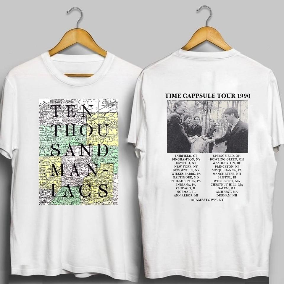 Винтажная футболка 1990 года 10000 Maniacs Time Capsule Tour Унисекс XXXL