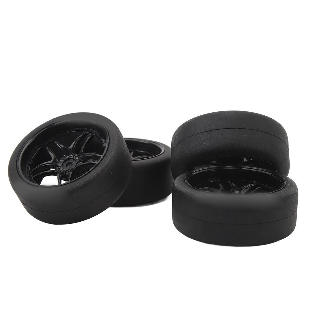 4pcs RC Tires Wheels  S Sets 12mm Hex Wheels  S Rubber Tires Width 26mm for 1Celsius10 RC Racing Car Drifting Car