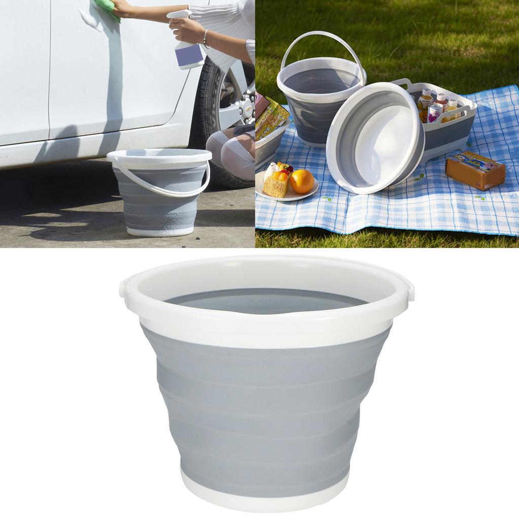 10L Collapsible Bucket Portable Folding Water Container Outdoor Car Wash Fishing Travel
