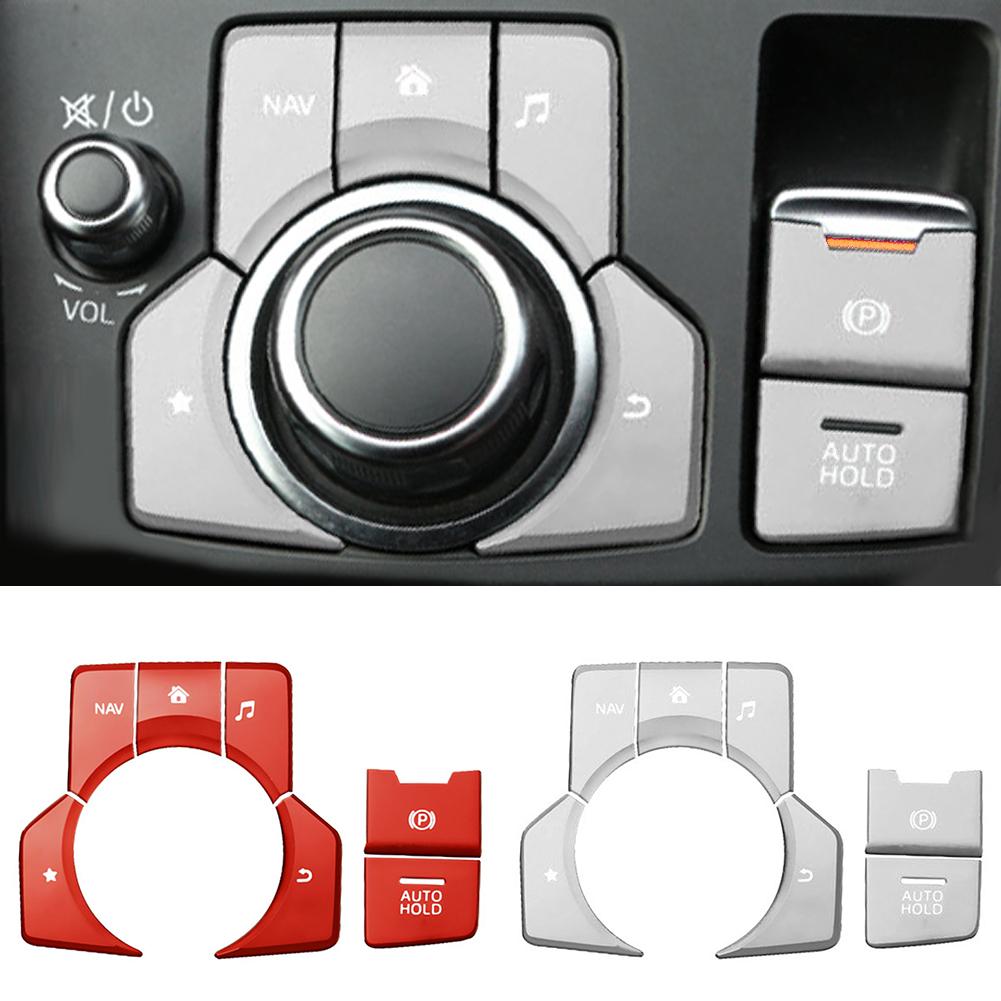 2Pcs/7Pcs Aluminum Electronic Parking Brake Automatic Parking Button Cover For ATENZA CX-5 CX-4 CX-8 Right Hand Drive Mode
