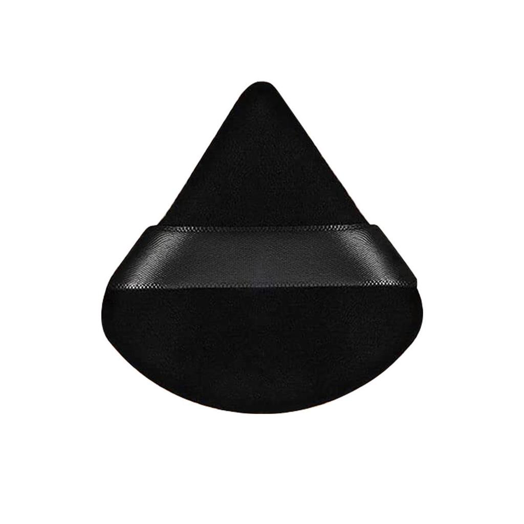 Dual-Use Velvet Flocking Triangle Puff for Wet & Dry Powder Setting